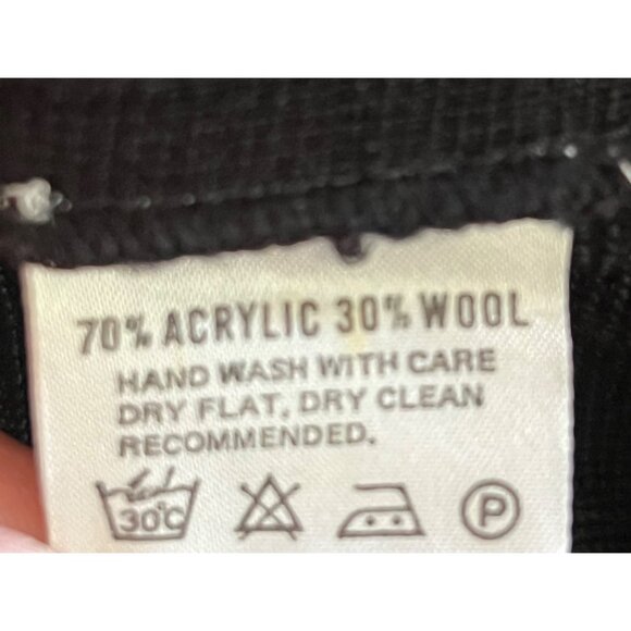 Vintage 80's Arthur Kohler Black Long Sleeve Knee Length Wool Blend Dress Size 1 - Picture 11 of 11